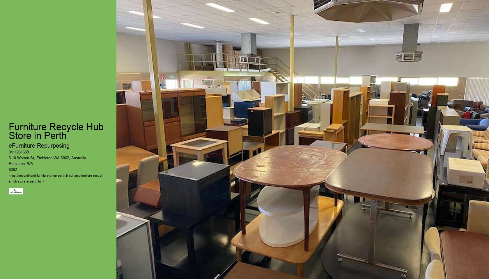 Furniture Recycle Hub Store in Perth
