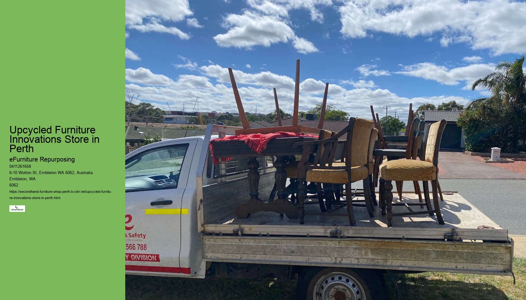 Upcycled Furniture Innovations Store in Perth
